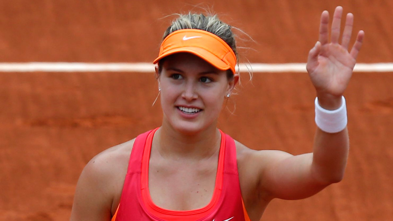 Bouchard at 2014 French Open, where she made the semifinals. 