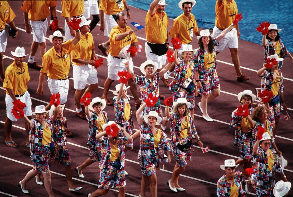 Canadian athletes march in opening ceremony