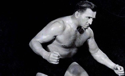 Earl McCready in a wrestling stance