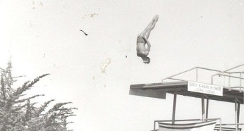 George Athans executing a dive