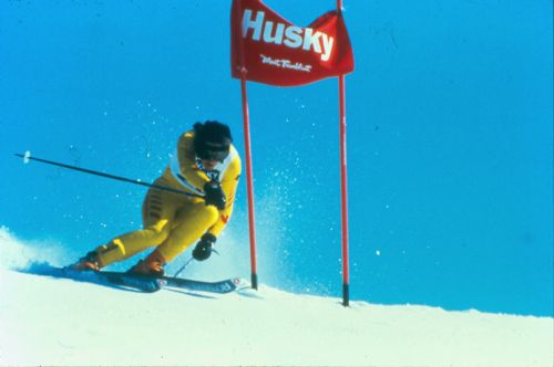 Gerry Sorensen skiing for Canada