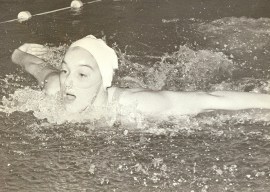 Mary Stewart McIlwaine swimming for Canada