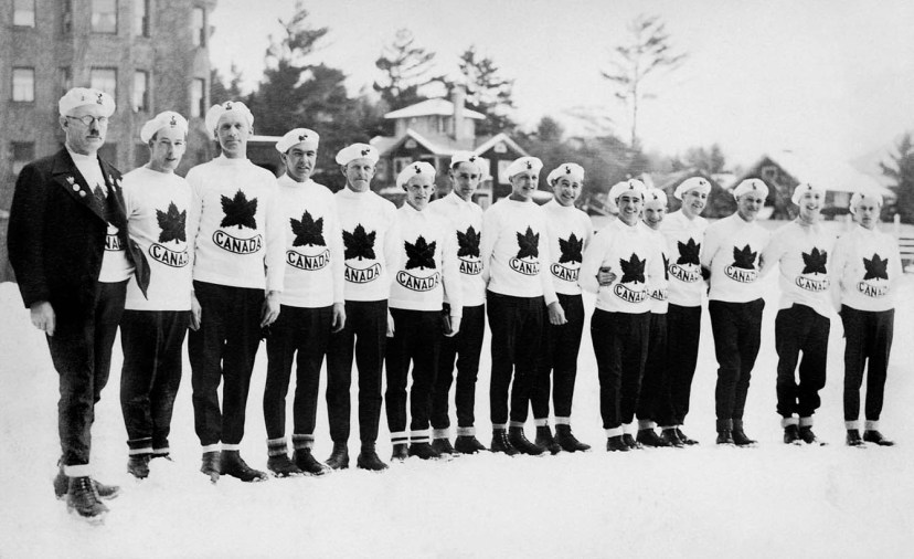 Canada's men's ski team participates at the Lake Placid 1932 Olympic Winter Games. (CP Photo/COC)