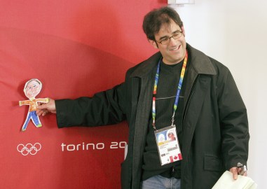 Flat Stanley with Randy Starkman at Torino 2006.