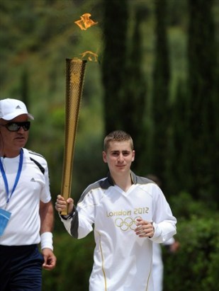2012 Olympic torch lit