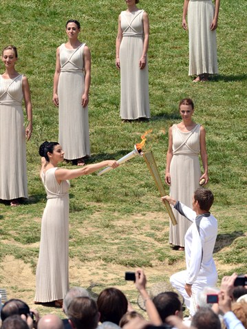 2012 Olympic torch lit