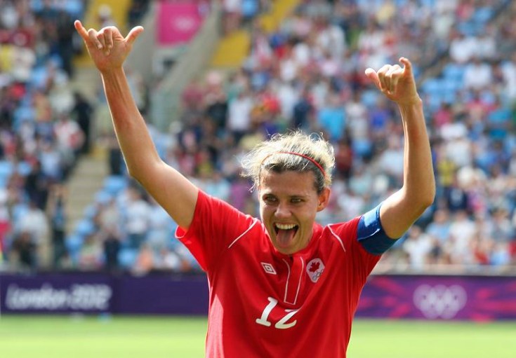 OLY COC London 2012 Christine Sinclair celebrates at the Olympics