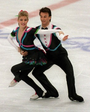 Canada's Tracy Wilson and Robert McCall participate in the figure skating - ice dance event at the 1988 Winter Olympics in Calgary. (CP PHOTO/COC/ C. McNeil)