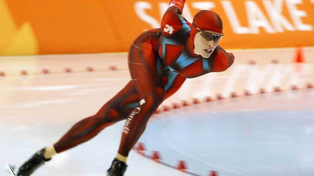 Catriona Le May Doan racing around the track