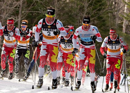 Devon Kershaw, Alex Harvey Racing in St-Fereol-les-Neiges, QC (Photo: CP)