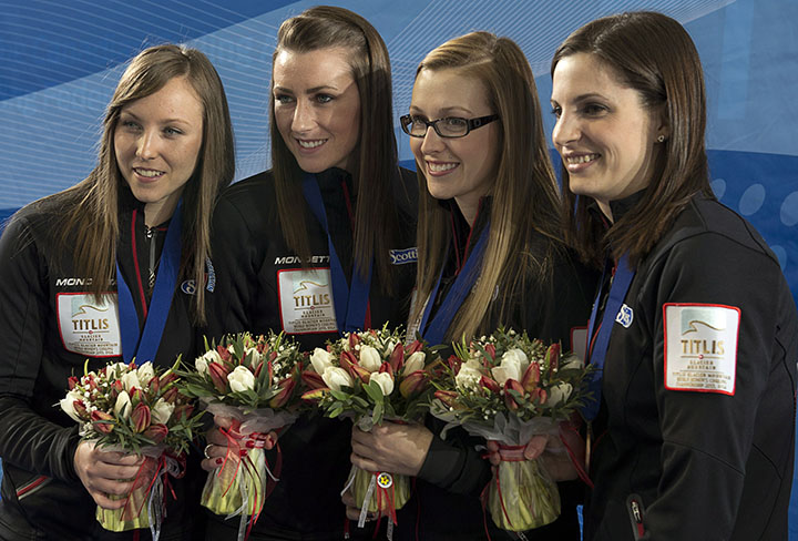 Rachel Homan Emma Miskew Alison Kreviazuk Lisa Weagle Team Canada