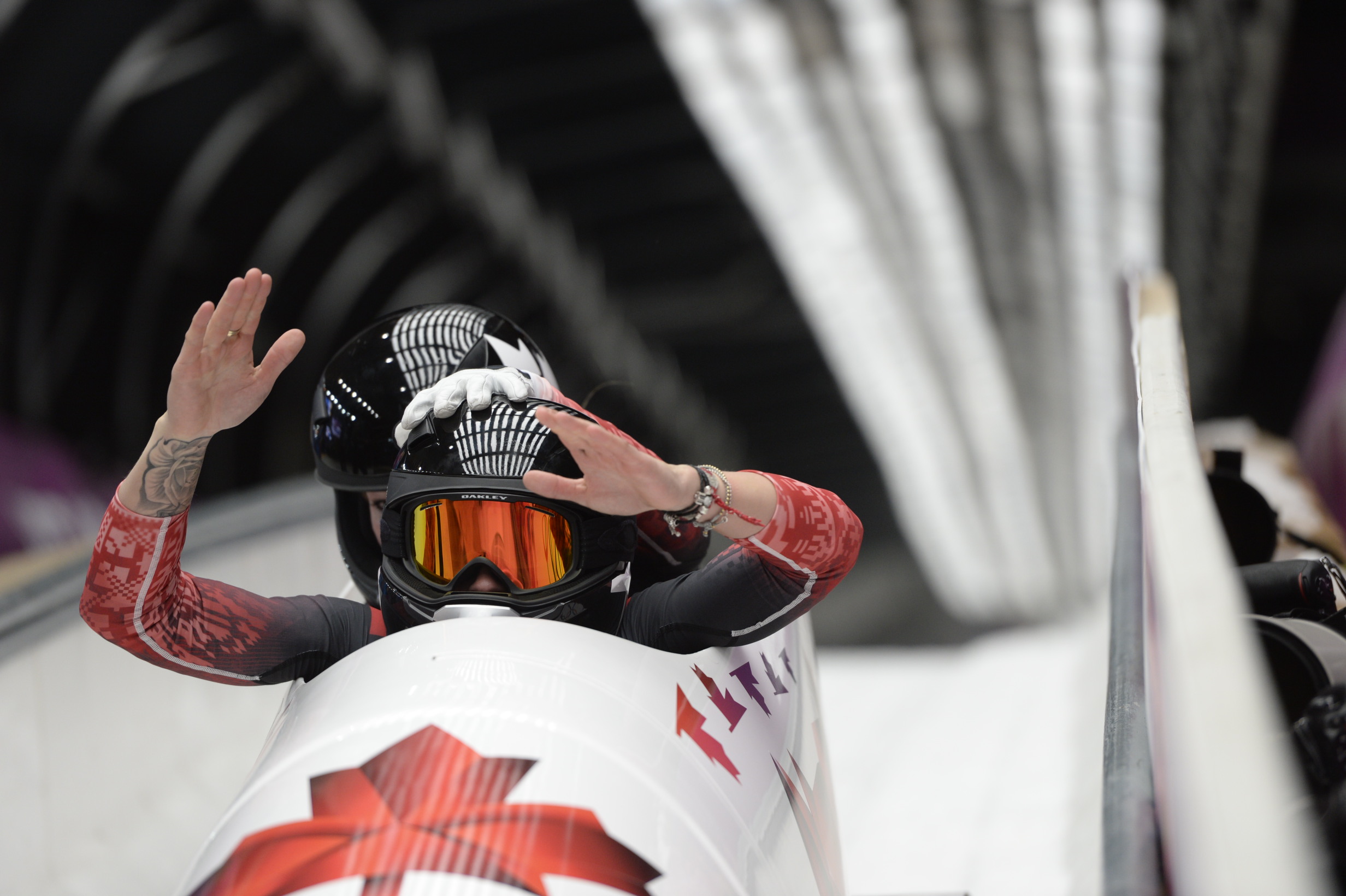 Kaillie Humphries and Heather Moyse