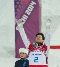 Freestyle Skiing Moguls Kingsbury on the podium