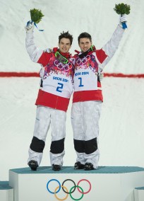 Freestyle Skiing Moguls Kingsbury and Bilodeau on the podium