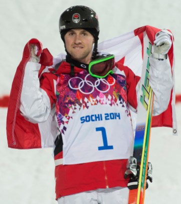 Freestyle Skiing Moguls Bilodeau on the podium