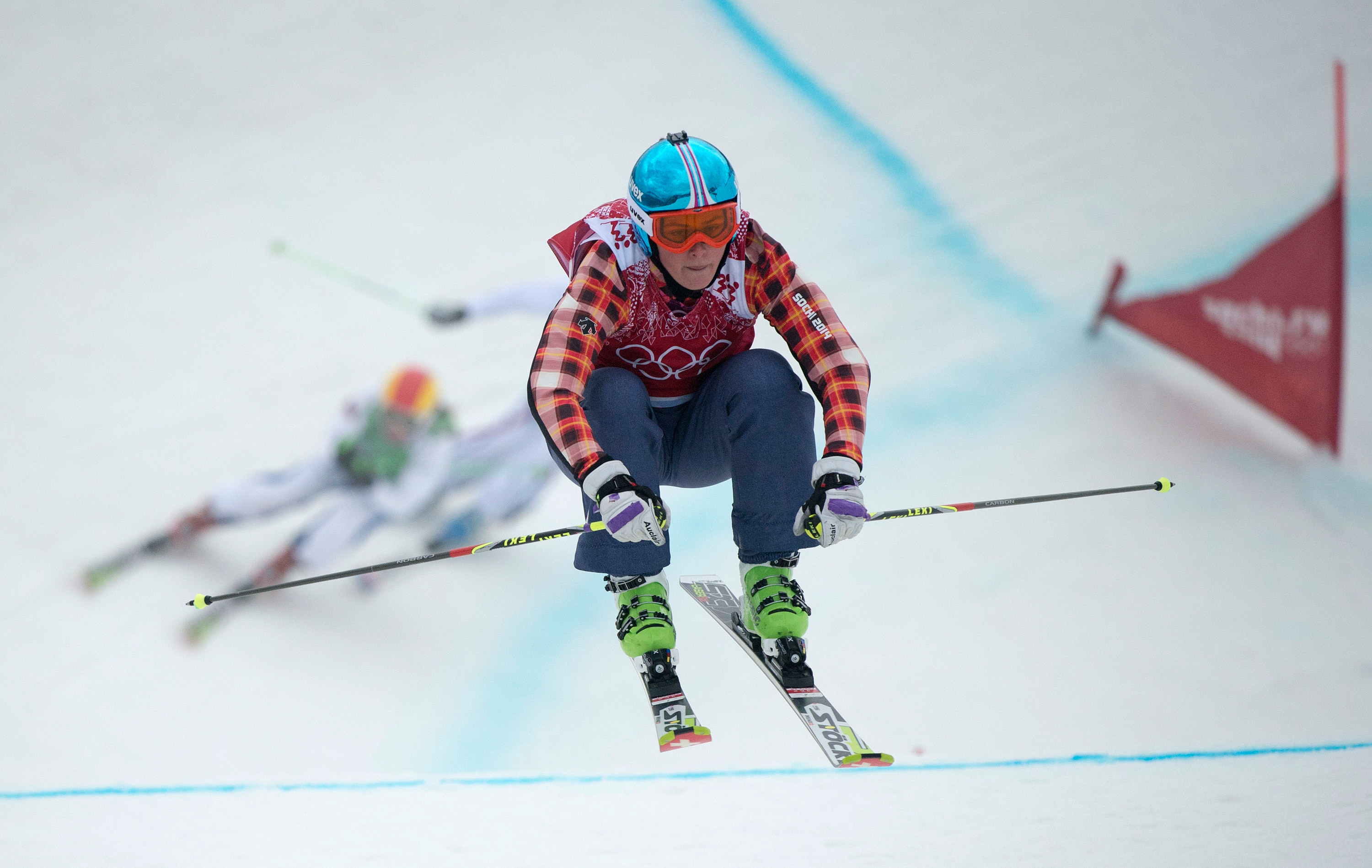 Kelsey Serwa competing