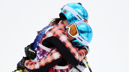 ”It was amazing to ski across the line and give Marielle a big hug.” - Kelsey Serwa (Photo: CP)