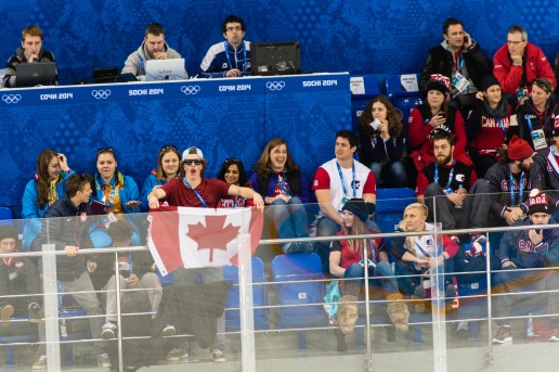 Canadian athletes were on-hand to show their support