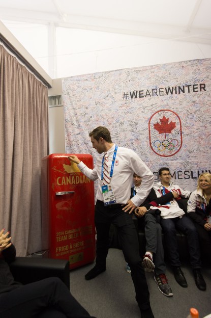 Dylan Moscovitch in the Canada Olympic House