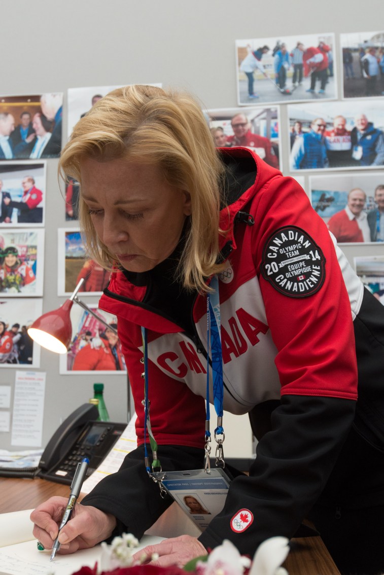 Bonnie Brooks in the Canada Olympic House