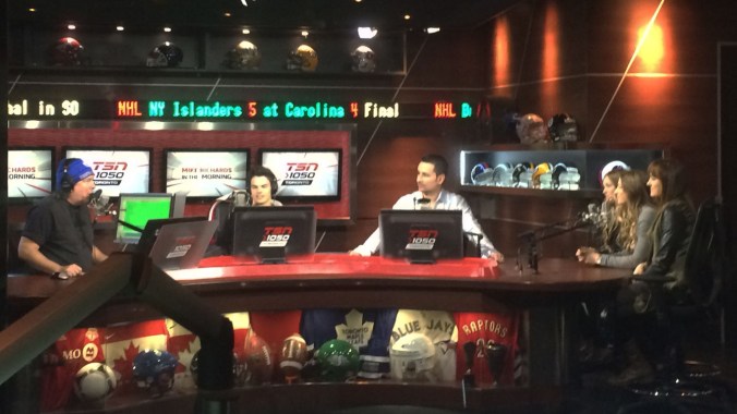 On the set of Mike Richards in the Morning at TSN 1050 Radio.