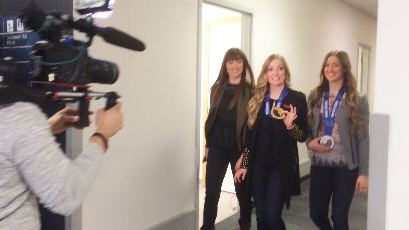 The walk to the set.