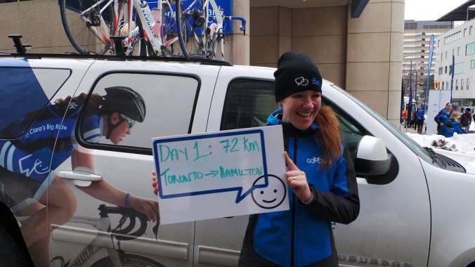#ClarasBigRide started in Toronto on March 14. After touring the country it finished in Ottawa on Canada Day July 1.