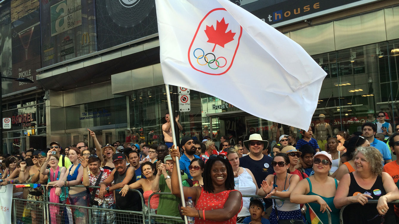 Gymnast Stella Umeh (Barcelona 1992) with some fantastic flag work.