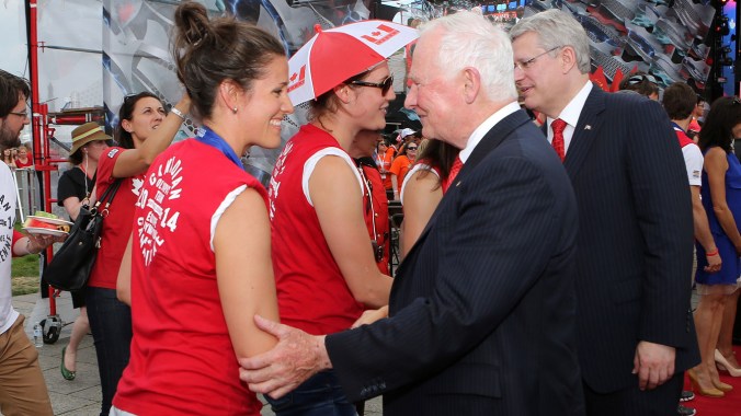 CanDay6 Labonte greeted by Governor General David Johnston.