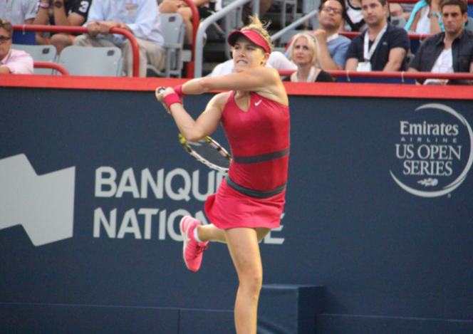 Eugenie Bouchard, 2014 Rogers Cup. Photo: Steve Boudreau COC