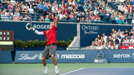 Milos Raonic - Rogers Cup 2014 Raonic represents the last hope for a Canadian singles title on home soil at Rogers Cup. (Photo: Janet Kwan)