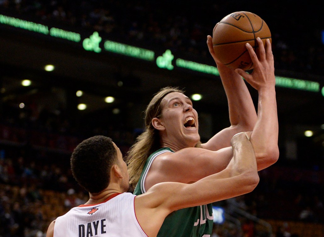 Toronto-born Kelly Olynyk has game to go with that flowing hair. He averaged 20-mins a game as a rookie for the Celtics last season.