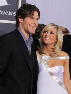 Predator Mike Fisher accompanies Underwood to the Grammys in 2010. Photo: CP