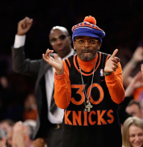 Spike has been known to sport some crazy Knicks gear. Photo: CP