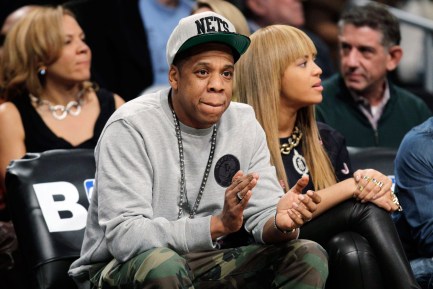 Hova cheering on his Nets. Photo: CP
