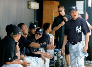 Derek Jeter looking for some love from Billy Crystal. Photo: CP