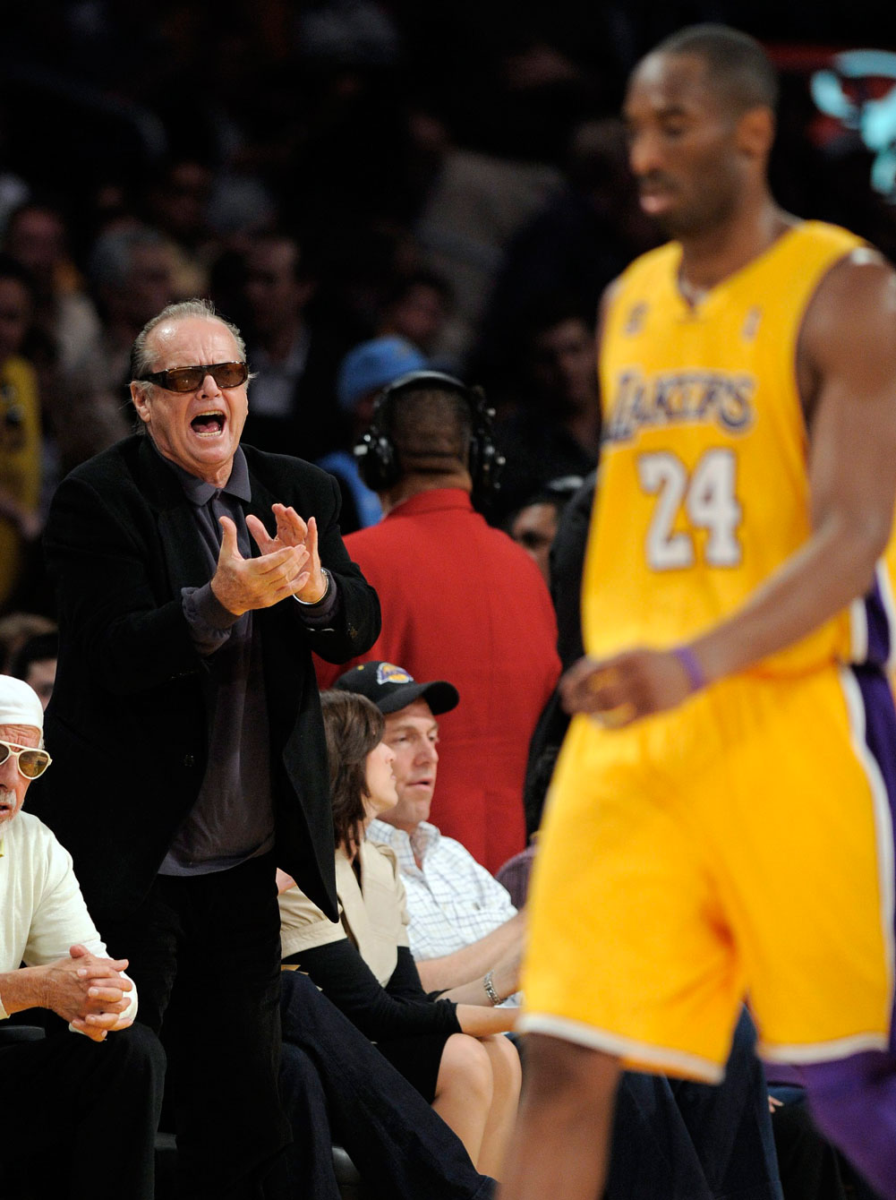 Jack cheering on Kobe. Photo: CP