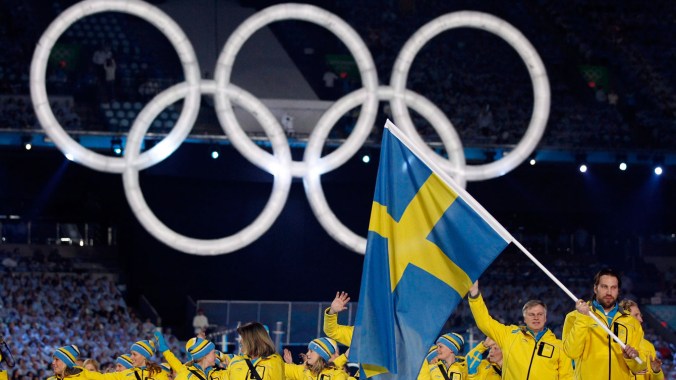 Peter Forsberg Peter Forsberg became a two-time Olympic champion for Sweden after 2006 and was given the honour of carrying his country's flag at the Vancouver 2010 opening ceremony.