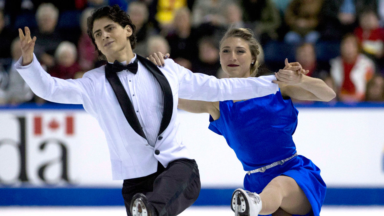 Piper Gilles and Paul Poirier in the 2014-15 season. 