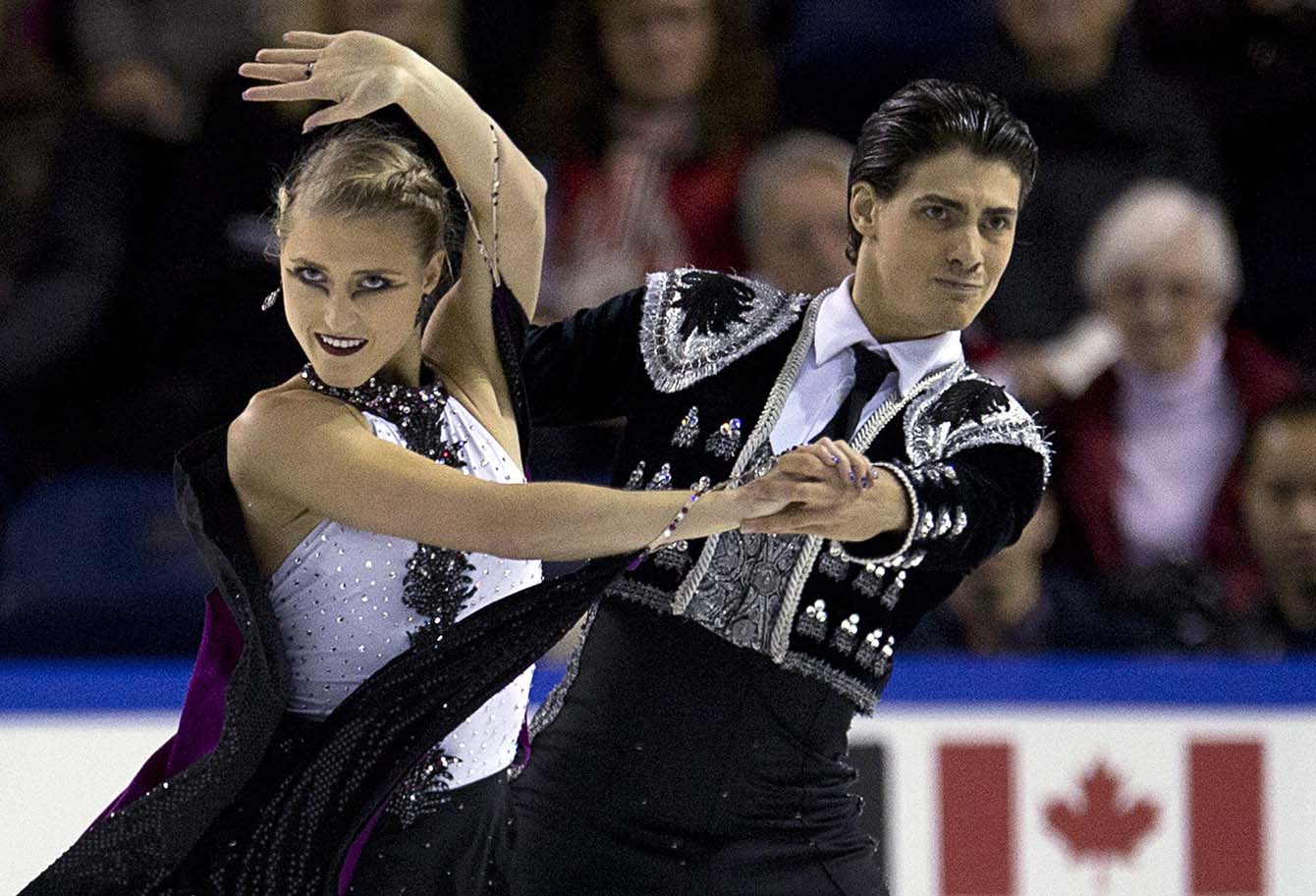 Piper Gilles and Paul Poirier during their short dance.