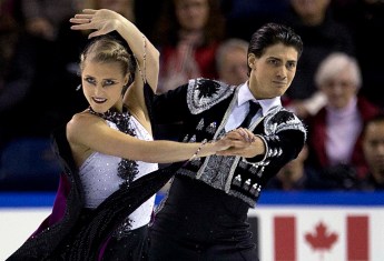 Piper Gilles and Paul Poirier during their short dance.