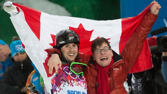 Frédéric is easily Alex Bilodeau's most enthusiastic supporter. The moguls Olympic champion beams whenever he talks about his brother.