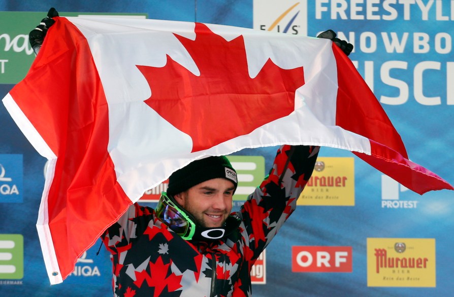 Kevin Hill Kevin Hill celebrates his silver at the 2015 Snowboard World Championships. (Photo: Canadian Press)