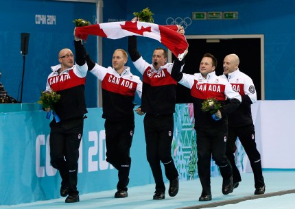 Canada won the gold medal in men's curling, the nation's third straight.