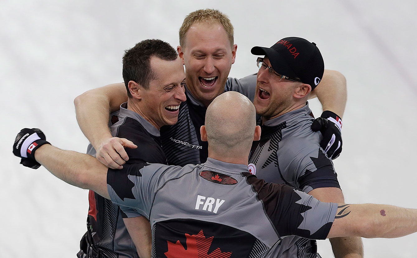 Canada won the gold medal in men's curling, the nation's third straight.