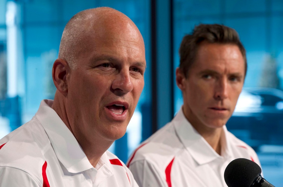 Men's national team Head Coach Jay Triano (left) and General Manager Steve Nash (right) will announce the TO 2015 roster on July 18th.