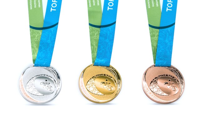 Toronto 2015 Pan Am Games medals.