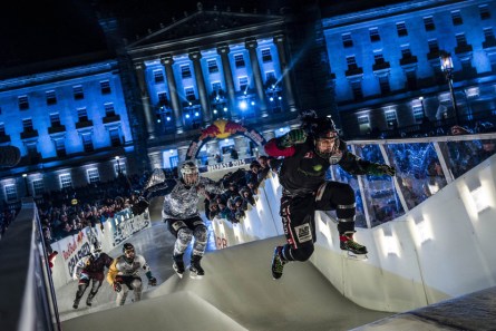 These massive rollers are one of many obstacles that skaters must pass through. (Photo: Joerg Mitter/Red Bull Content Pool)