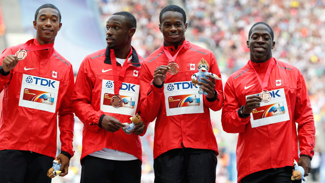Canadian sprinters get a taste of the podium at Moscow 2013, the IAAF World Athletics Championships. 