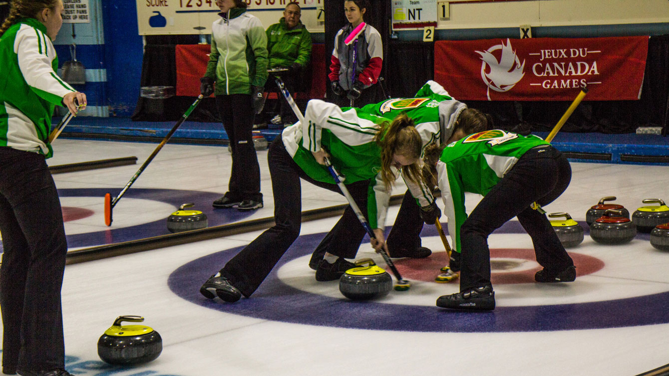 Team Saskatchewan sweeps its way to a 2015 Canada Winter Games bronze medal (Via 2015 Canada Winter Games/Derek Belsham)